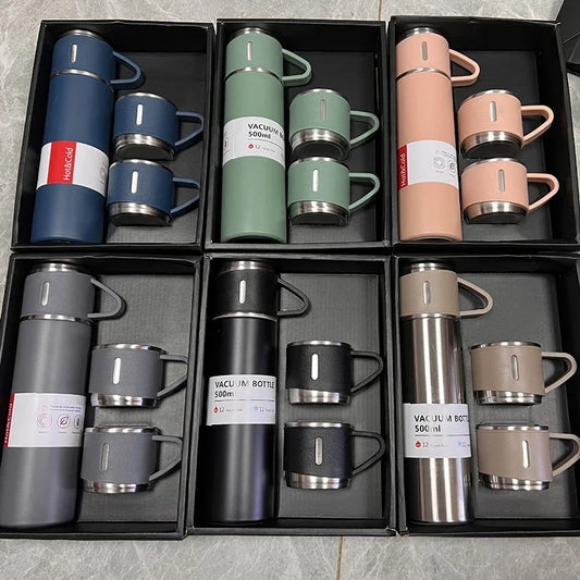 Coffret Thermos Coffee Smart en acier inoxydable - 500ml