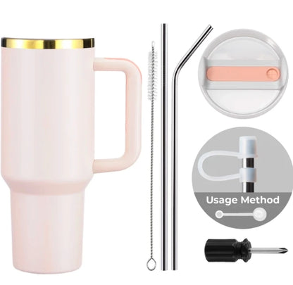 Gourde isotherme Boost Gold Ring en acier inoxydable - 590ml