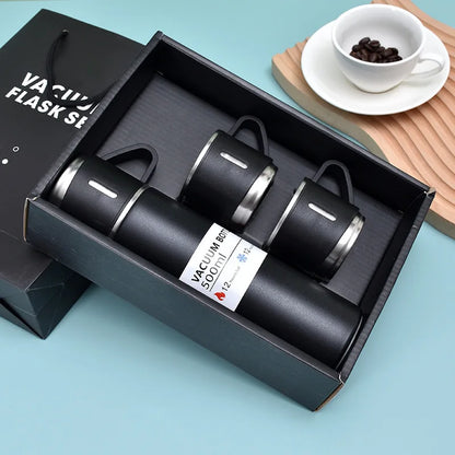 Coffret Thermos Coffee Smart en acier inoxydable - 500ml