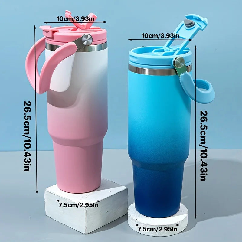 Gourde isotherme Snap Gradient en acier inoxydable - Poignée Curve - 1.18L