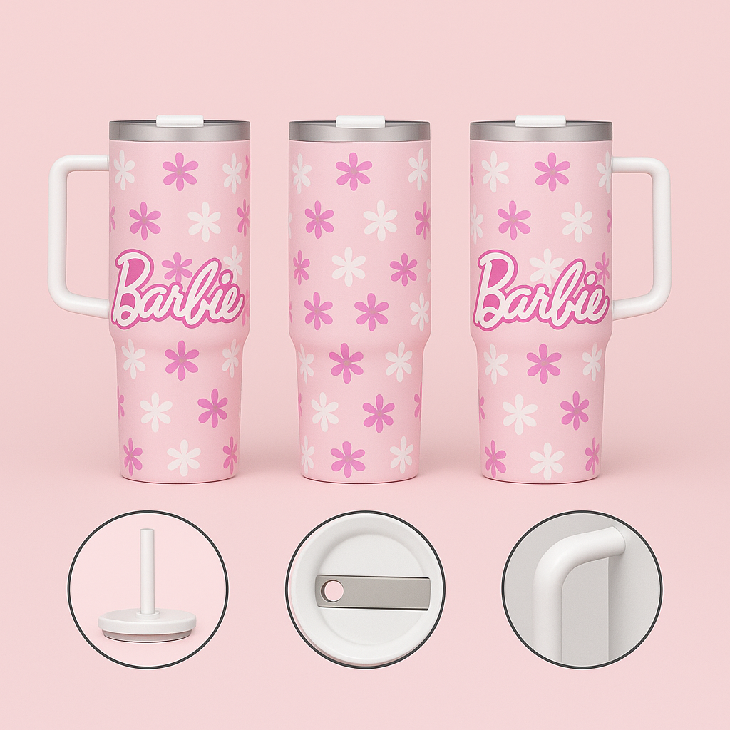 Gourde isotherme Boost Barbie Rose en acier inoxydable - 1.18L