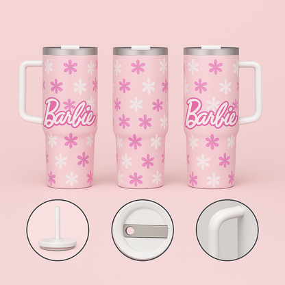 Gourde isotherme Boost Barbie Rose en acier inoxydable - 1.18L