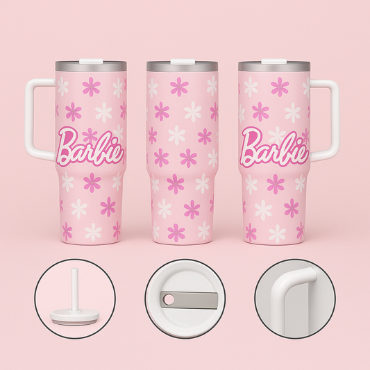 Gourde isotherme Boost Barbie Rose en acier inoxydable - 1.18L